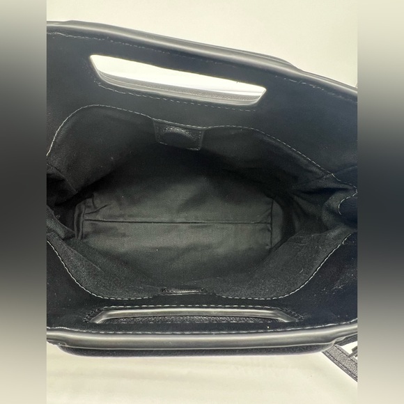 NWT MAJE Sac M Black Studded Leather Embellished Clover Motif Fringe Crossbody - Picture 13 of 13